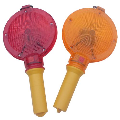 交通警示燈 紅黃6LED光控感應(yīng)路錐燈，守護(hù)施工安全的智能衛(wèi)士
